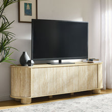 Load image into Gallery viewer, Overture 63Ó Oval Faux Travertine TV Stand by Modway
