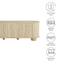Load image into Gallery viewer, Overture 63Ó Oval Faux Travertine TV Stand by Modway
