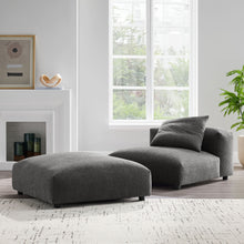 Load image into Gallery viewer, Solace Modular Upholstered Fabric Armless Chair and Ottoman Set by Modway
