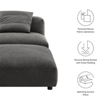 Load image into Gallery viewer, Solace Modular Upholstered Fabric Armless Chair and Ottoman Set by Modway
