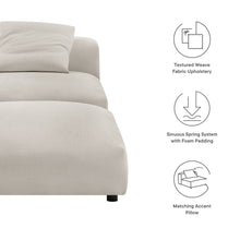 Load image into Gallery viewer, Solace Modular Upholstered Fabric Armless Chair and Ottoman Set by Modway
