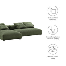 Load image into Gallery viewer, Solace 2-Piece Modular Corduroy Upholstered Sectional Sofa With Chaise by Modway
