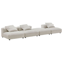Load image into Gallery viewer, Solace 4-Piece Modular Corduroy Upholstered Sectional Sofa by Modway
