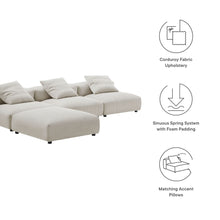 Load image into Gallery viewer, Solace 4-Piece Modular Corduroy Upholstered Sectional Sofa by Modway
