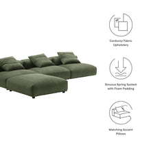Load image into Gallery viewer, Solace 4-Piece Modular Corduroy Upholstered Sectional Sofa by Modway

