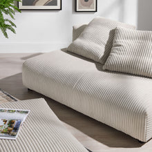 Load image into Gallery viewer, Solace Modular Corduroy Upholstered Armless Loveseat and Ottoman Set by Modway
