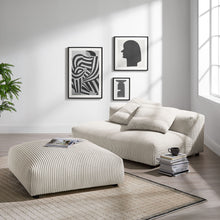 Load image into Gallery viewer, Solace Modular Corduroy Upholstered Armless Loveseat and Ottoman Set by Modway
