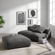 Load image into Gallery viewer, Solace Modular Upholstered Fabric Armless Loveseat and Ottoman Set by Modway
