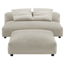 Load image into Gallery viewer, Solace Modular Upholstered Fabric Armless Loveseat and Ottoman Set by Modway
