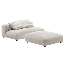 Load image into Gallery viewer, Solace Modular Upholstered Fabric Armless Loveseat and Ottoman Set by Modway
