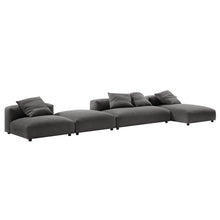 Load image into Gallery viewer, Solace 4-Piece Modular Upholstered Fabric Sectional Sofa With Ottoman by Modway
