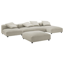 Load image into Gallery viewer, Solace 4-Piece Modular Upholstered Fabric Sectional Sofa With Ottoman by Modway
