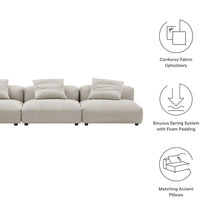 Load image into Gallery viewer, Solace 3-Piece Modular Corduroy Upholstered Sofa by Modway
