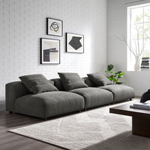 Load image into Gallery viewer, Solace 3-Piece Modular Upholstered Fabric Sofa by Modway
