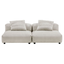Load image into Gallery viewer, Solace 2-Piece Modular Corduroy Upholstered Sofa by Modway
