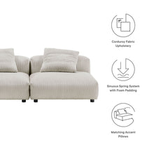 Load image into Gallery viewer, Solace 2-Piece Modular Corduroy Upholstered Sofa by Modway
