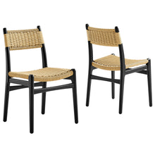 Load image into Gallery viewer, Wynn Rope and Wood Dining Side Chairs Set of 2 by Modway
