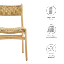 Load image into Gallery viewer, Wynn Rope and Wood Dining Side Chairs Set of 2 by Modway
