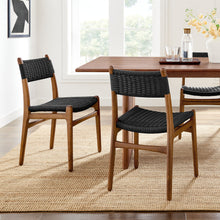 Load image into Gallery viewer, Wynn Rope and Wood Dining Side Chairs Set of 2 by Modway
