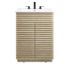 Load image into Gallery viewer, Render 24&quot; Faux Travertine Bathroom Vanity With Sink by Modway
