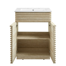 Load image into Gallery viewer, Render 24&quot; Faux Travertine Bathroom Vanity With Sink by Modway
