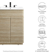 Load image into Gallery viewer, Render 24&quot; Faux Travertine Bathroom Vanity With Sink by Modway
