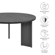 Load image into Gallery viewer, Tahoe Round Outdoor Patio Aluminum Dining Table by Modway
