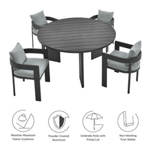 Load image into Gallery viewer, Tahoe 5-Piece Outdoor Patio Aluminum Dining Set by Modway
