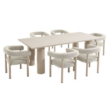 Load image into Gallery viewer, Nautica 7-Piece Rectangular Outdoor Patio Aluminum Dining Table and Chairs Set by Modway
