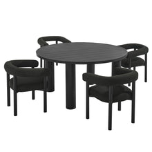 Load image into Gallery viewer, Nautica 5-Piece Round Outdoor Patio Aluminum Dining Table and Chairs Set by Modway
