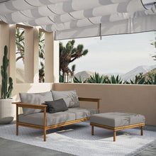 Load image into Gallery viewer, Wren 2-Piece Outdoor Patio Teak Wood Sofa and Ottoman Set by Modway
