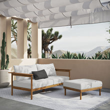 Load image into Gallery viewer, Wren 2-Piece Outdoor Patio Teak Wood Sofa and Ottoman Set by Modway
