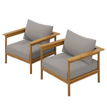 Load image into Gallery viewer, Wren Outdoor Patio Teak Wood Armchair Set of 2 by Modway
