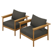 Load image into Gallery viewer, Wren Outdoor Patio Teak Wood Armchair Set of 2 by Modway
