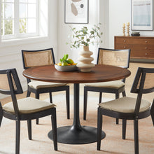Load image into Gallery viewer, Lippa 48&quot; Round Pedestal Solid Wood and Metal Dining Table by Modway
