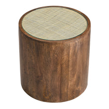Load image into Gallery viewer, Truett Round Wood Rattan Side Table by Modway
