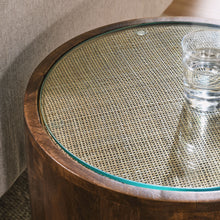 Load image into Gallery viewer, Truett Round Wood Rattan Side Table by Modway
