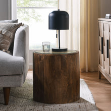 Load image into Gallery viewer, Truett Round Wood Rattan Side Table by Modway
