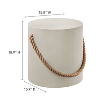Load image into Gallery viewer, Isera Indoor - Outdoor Patio Rope Concrete Side Table Stool by Modway
