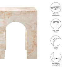 Load image into Gallery viewer, Valen Square Indoor - Outdoor Patio Arched Concrete Side Table by Modway
