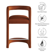 Load image into Gallery viewer, Winslow Performance Velvet Counter Stool by Modway
