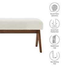 Load image into Gallery viewer, Lyra 47&quot; Boucle Upholstered Bench by Modway
