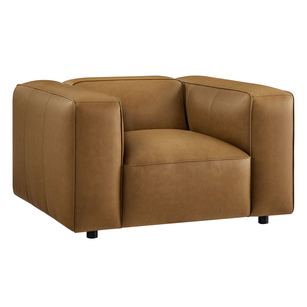Auren Upholstered Vegan Leather Modular Armchair by Modway