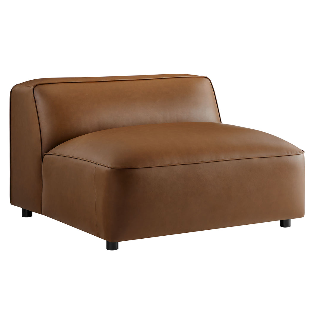 Auren Upholstered Vegan Leather Modular Armless Chair by Modway
