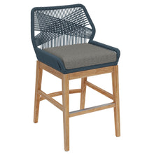 Load image into Gallery viewer, Wellspring Outdoor Patio Teak and Rope Counter Stool by Modway
