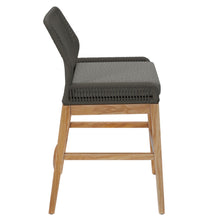 Load image into Gallery viewer, Wellspring Outdoor Patio Teak and Rope Counter Stool by Modway
