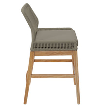 Load image into Gallery viewer, Wellspring Outdoor Patio Teak and Rope Counter Stool by Modway
