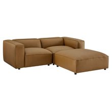 Load image into Gallery viewer, Auren 3-Piece Upholstered Vegan Leather Modular Loveseat with Ottoman by Modway
