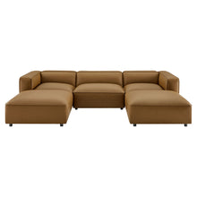 Load image into Gallery viewer, Auren 5-Piece Upholstered Vegan Leather Modular U-Shaped Sofa by Modway
