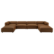 Load image into Gallery viewer, Auren 6-Piece Upholstered Vegan Leather Modular Sofa by Modway
